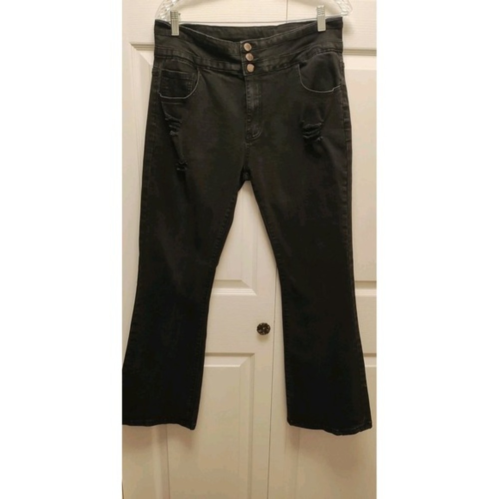 Roswear 3 Button Distressed High waisted Jean Size‎ XL  32 Waist